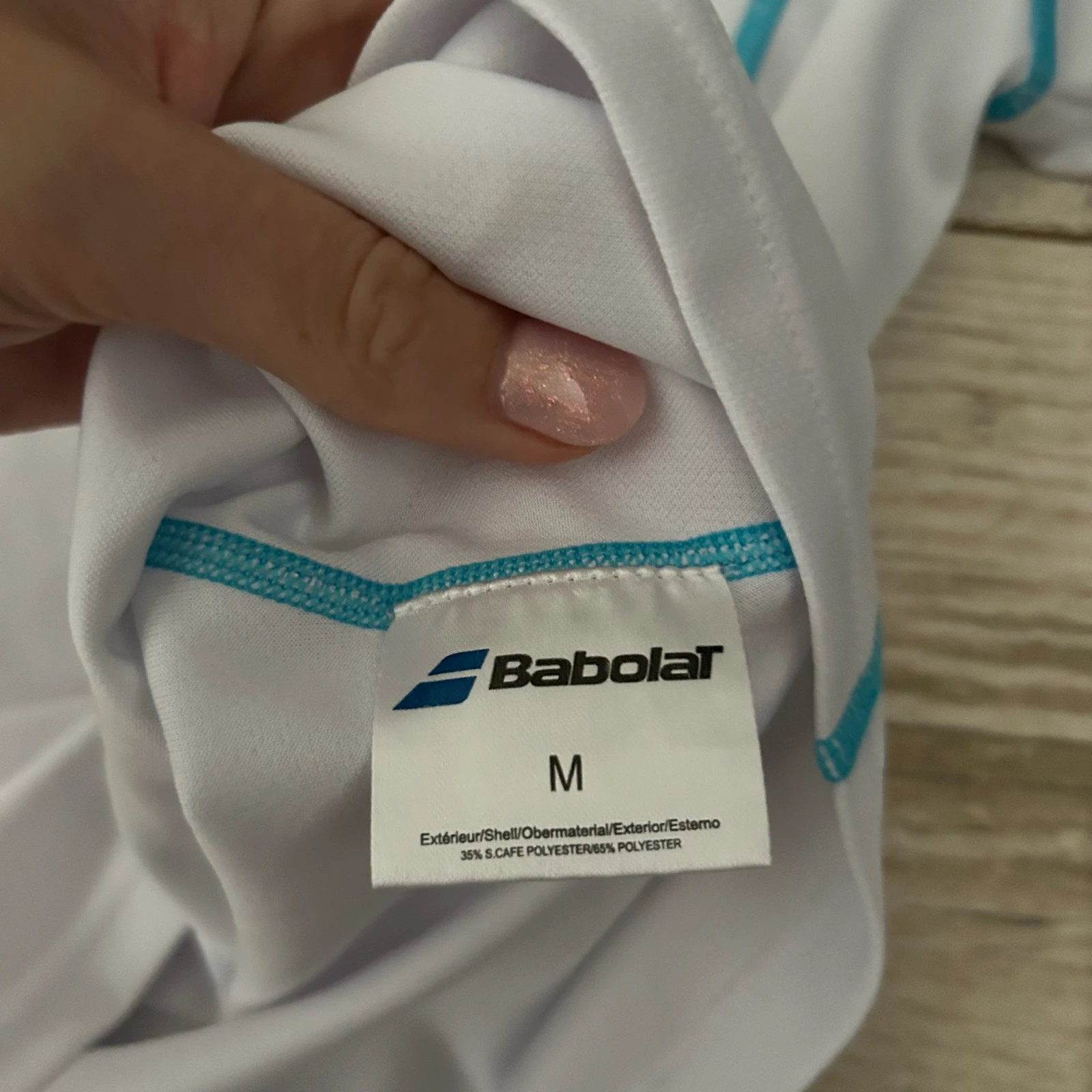 Babolat Sports Shirt / Tennis Shirt Long Sleeve – White / Purple / Blue – Size M – photo 8
